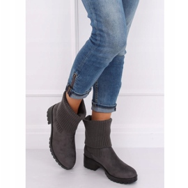 Gris Botas de mujer con ribete ZX2804 Gris 1 Gris Botas de mujer con ribete ZX2804 Gris 1