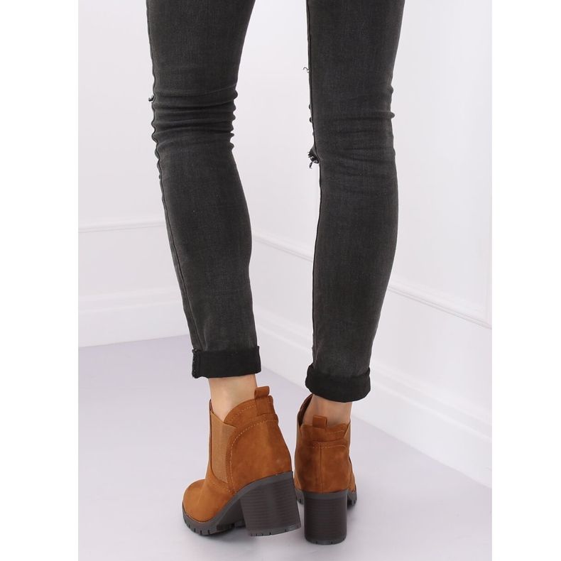 Botines chelsea tacones altos camel 8B879 Camel marrón 1 Botines chelsea tacones altos camel 8B879 Camel marrón 1