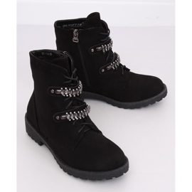 Botas negras con cordones H8-118 Black negro 2 Botas negras con cordones H8-118 Black negro 2