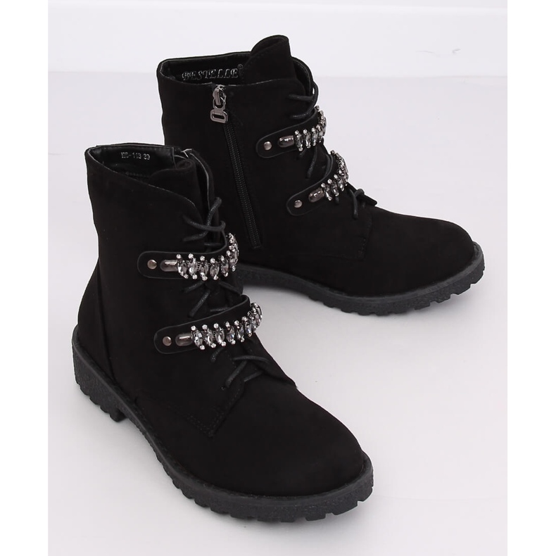 Botas negras con cordones H8-118 Black negro 2 Botas negras con cordones H8-118 Black negro 2