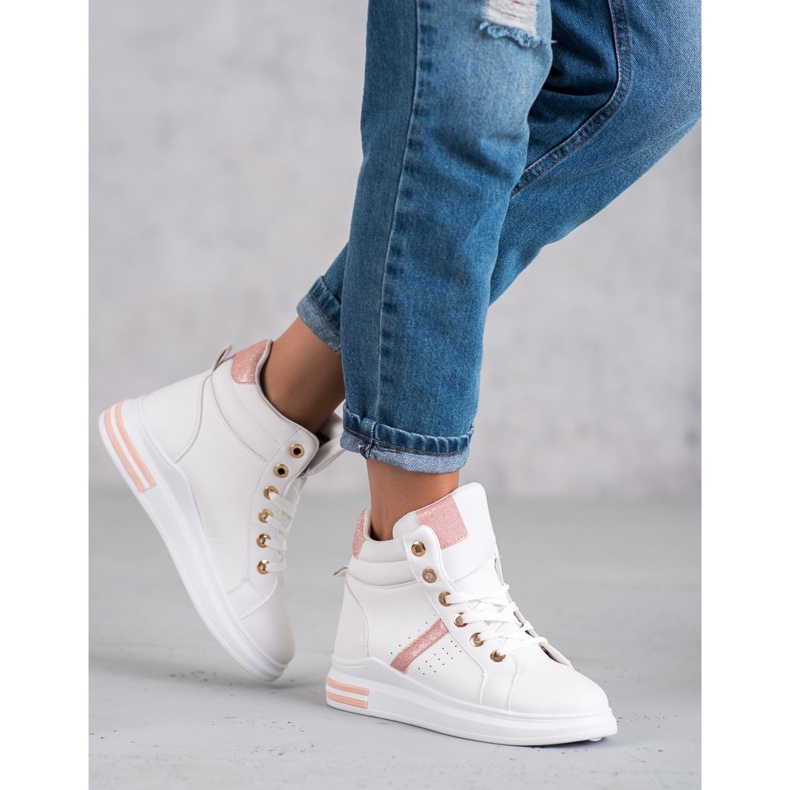 SHELOVET Zapatillas blancas de mujer blanco 2