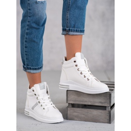SHELOVET Zapatillas blancas de mujer blanco 5