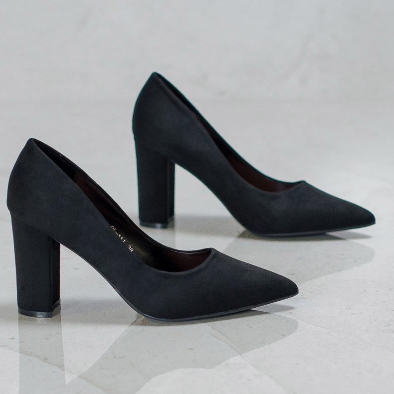 Laura Mode Zapatos de tacón de ante negros 2