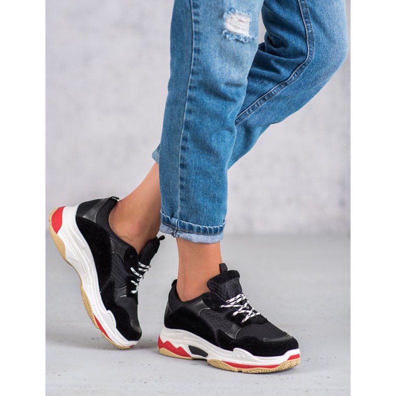 SHELOVET Calzado deportivo para mujer negro 1