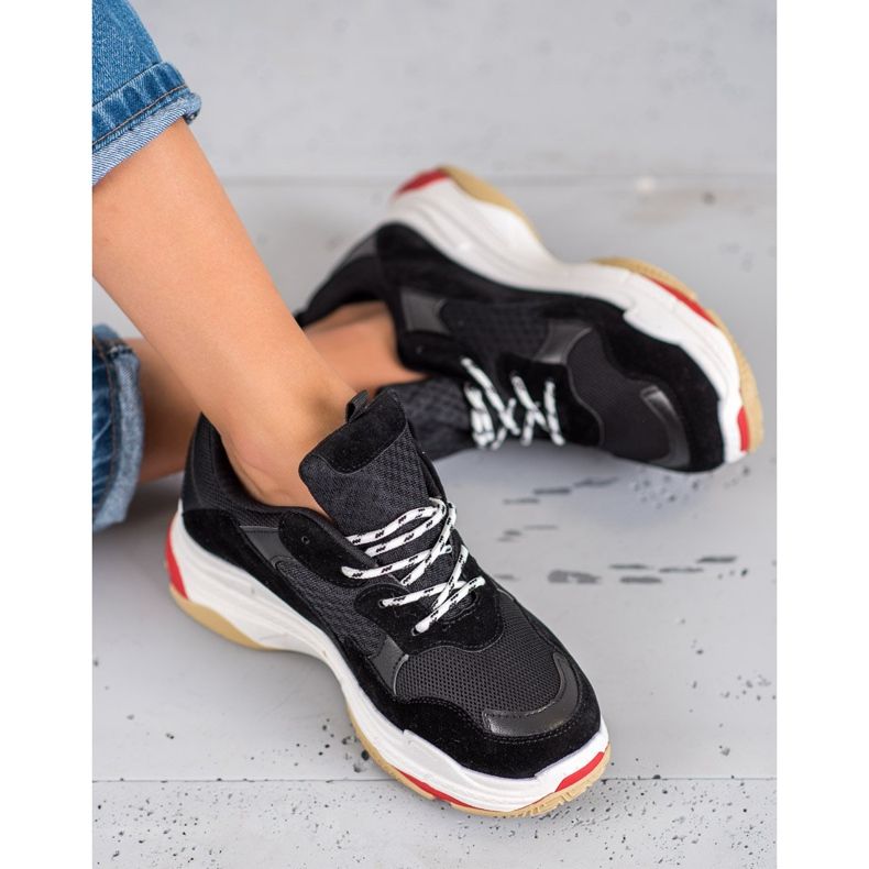 SHELOVET Calzado deportivo para mujer negro 2