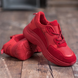 SHELOVET Zapatos deportivos rojos 4