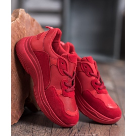 SHELOVET Zapatos deportivos rojos 5