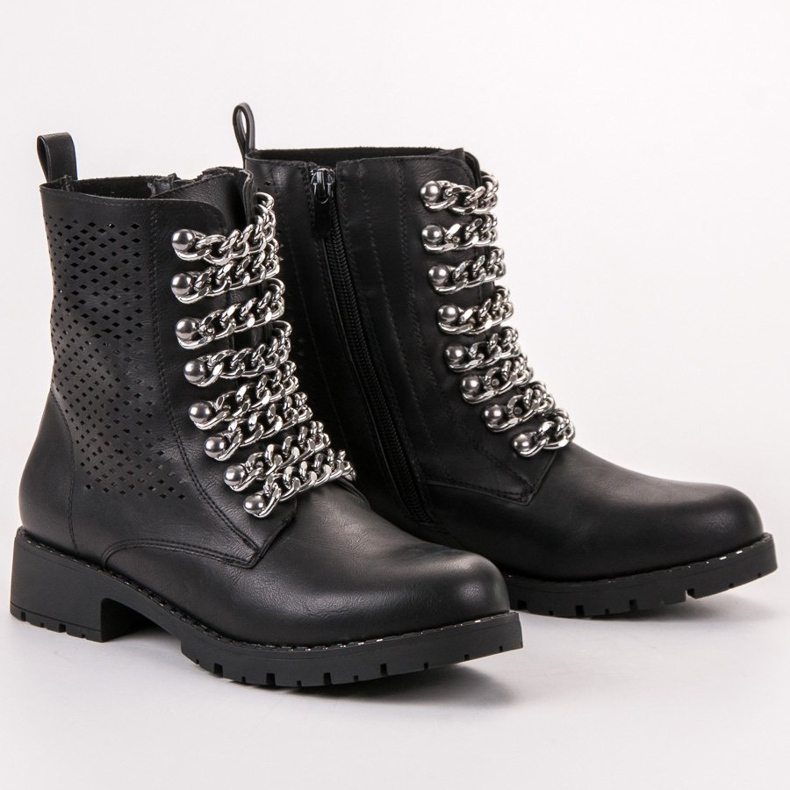 Groto Gogo Botas estilo rock negro 1