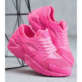 SHELOVET Zapatos deportivos rosas rosado 1