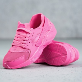 SHELOVET Zapatos deportivos rosas rosado 5