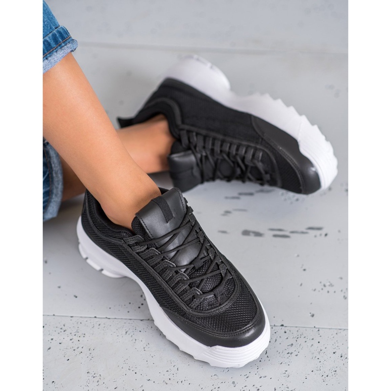 SHELOVET Calzado deportivo de moda negro 1