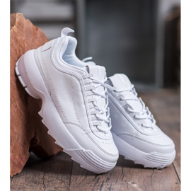 SHELOVET Calzado deportivo de moda blanco 4