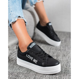 SHELOVET Zapatos negros en la plataforma 4