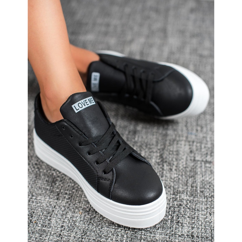 SHELOVET Zapatos negros en la plataforma 1