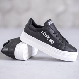 SHELOVET Zapatos negros en la plataforma 2