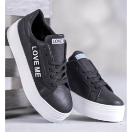 SHELOVET Zapatos negros en la plataforma 3