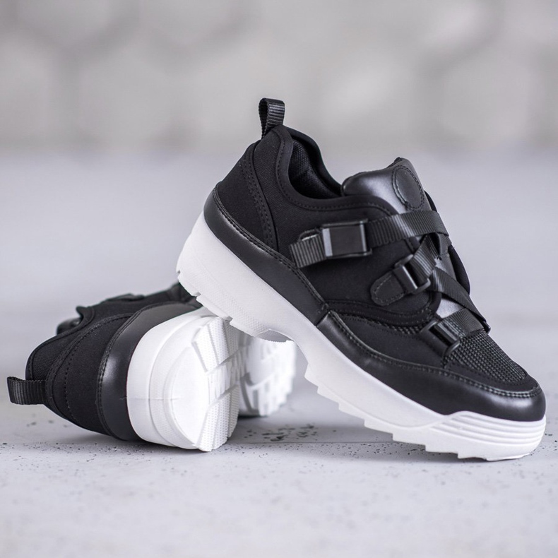 SHELOVET Zapatos deportivos negros de moda 1