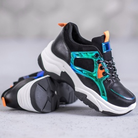 SHELOVET Zapatillas Deportivas Con Efecto Holo negro 1