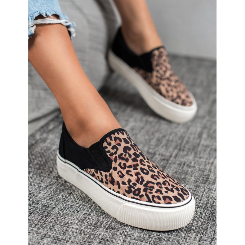 SHELOVET Slipons manchados negro multicolor 1