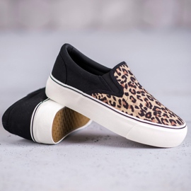 SHELOVET Slipons manchados negro multicolor 4