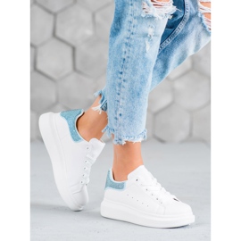 Yes Mile Calzado deportivo con cristales blanco 3