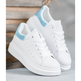 Yes Mile Calzado deportivo con cristales blanco 2