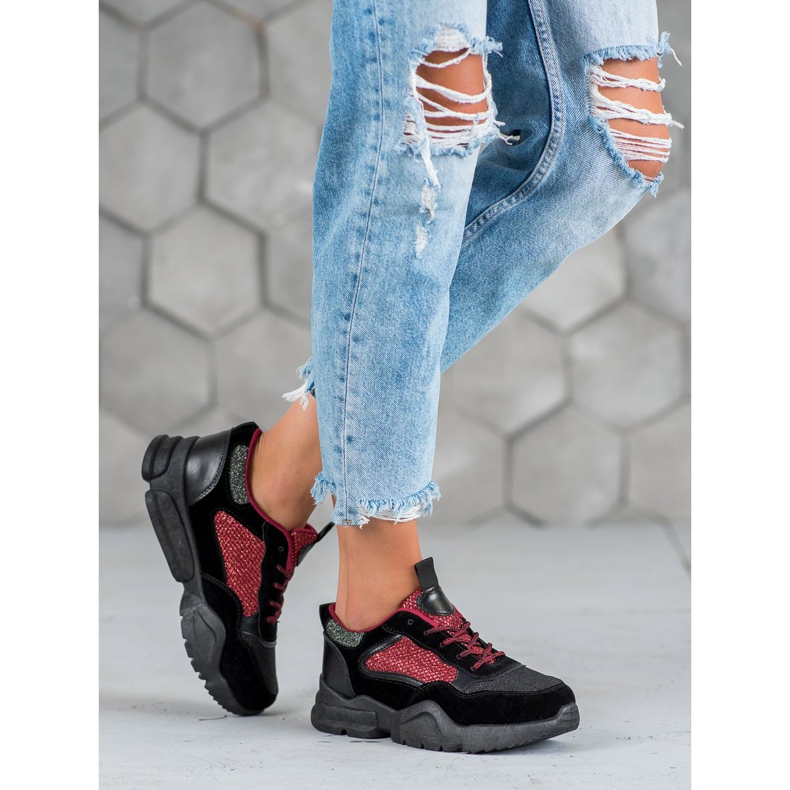 Muto Zapatos deportivos brillantes negro 1