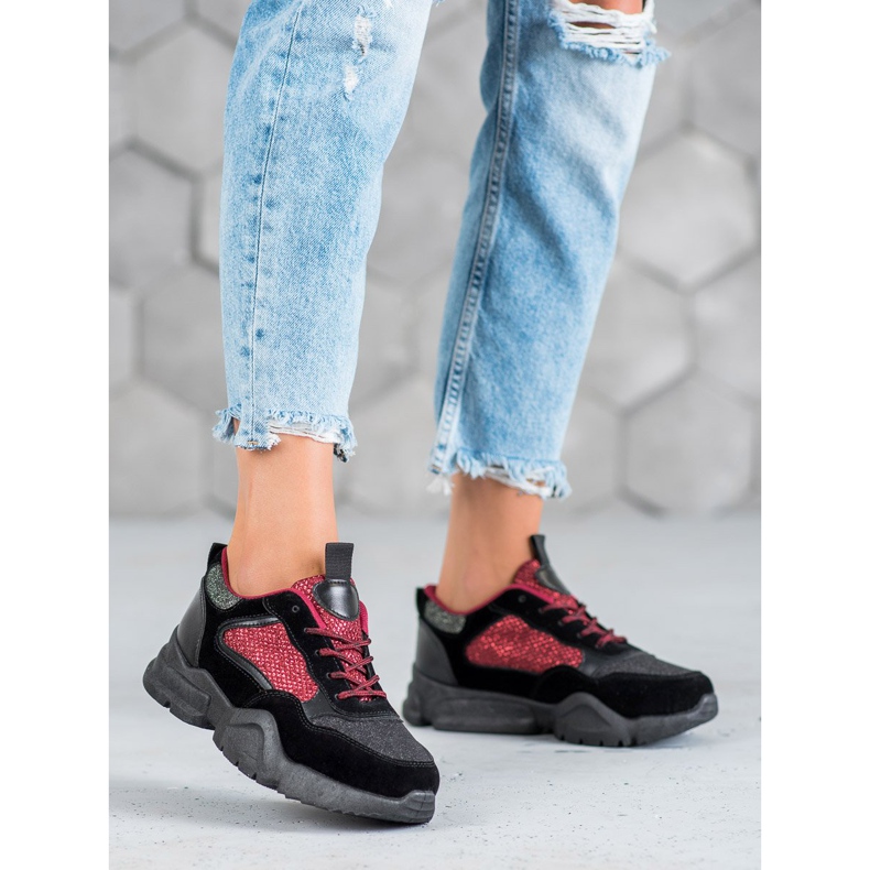 Muto Zapatos deportivos brillantes negro 2