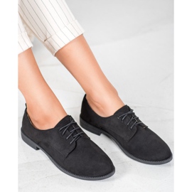 SHELOVET Zapatos de gamuza negro 4