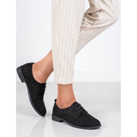 SHELOVET Zapatos de gamuza negro 3