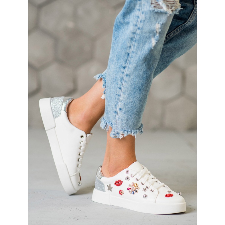 Bestelle Zapatos deportivos con parches blanco 1