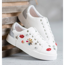Bestelle Zapatos deportivos con parches blanco 4