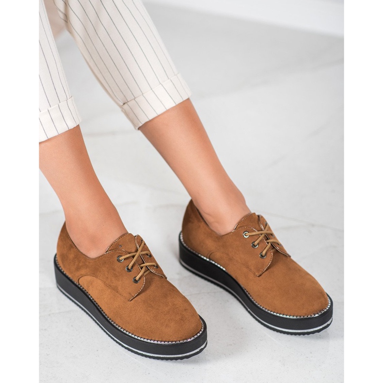 Forever Folie Zapatos en la plataforma marrón 1