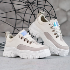 SHELOVET Calzado deportivo con cordones blanco 1