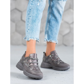 Muto Zapatos deportivos con purpurina gris 4