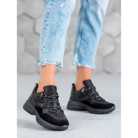 Muto Zapatos deportivos con purpurina negro 3