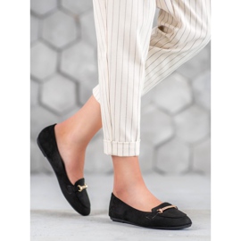 SHELOVET Bailarinas de ante negro 3