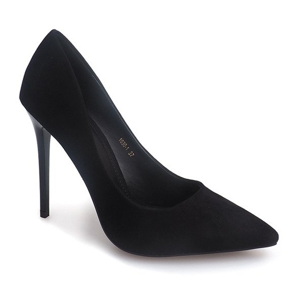 Tacones de ante 1030 Negro 1