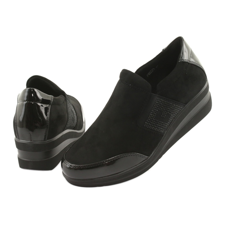 Zapatos negros en la cuña Sergio Leone 225 3