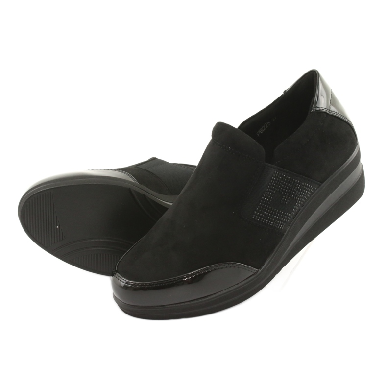 Zapatos negros en la cuña Sergio Leone 225 4