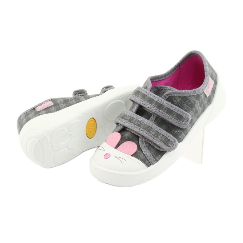 Calzado infantil befado 907P108 rosado gris 4