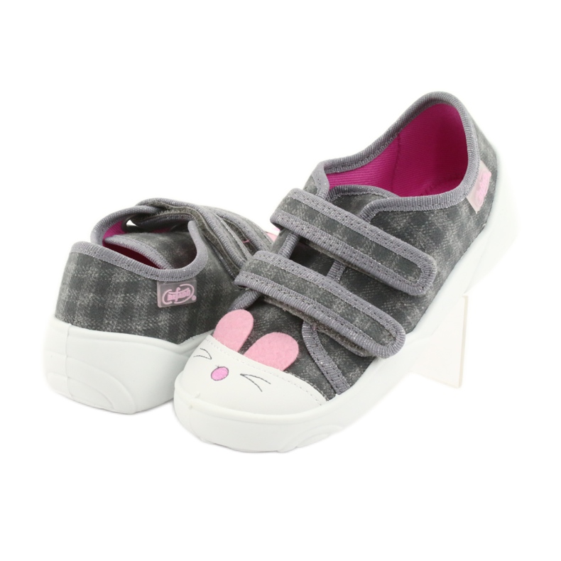 Calzado infantil befado 907P108 rosa gris 3