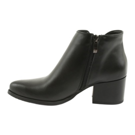 Botines de piel con tacón Gamis 3815 negro 2