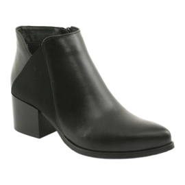 Botines de piel con tacón Gamis 3815 negro 1