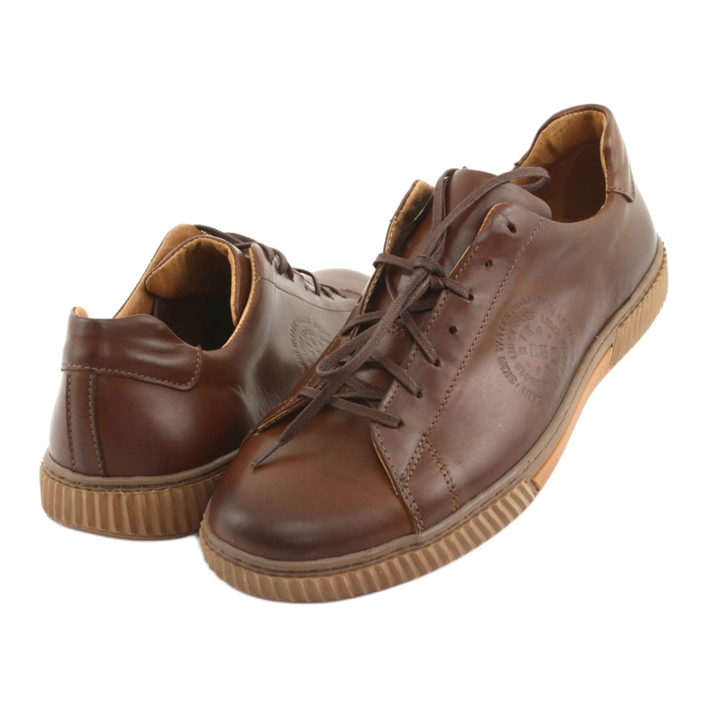 Riko Sports Leather Shoes 893 Brown marrón 3