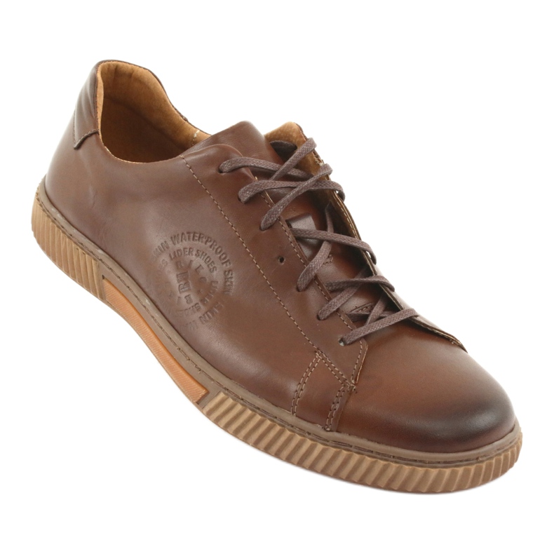 Riko Sports Leather Shoes 893 Brown marrón 1