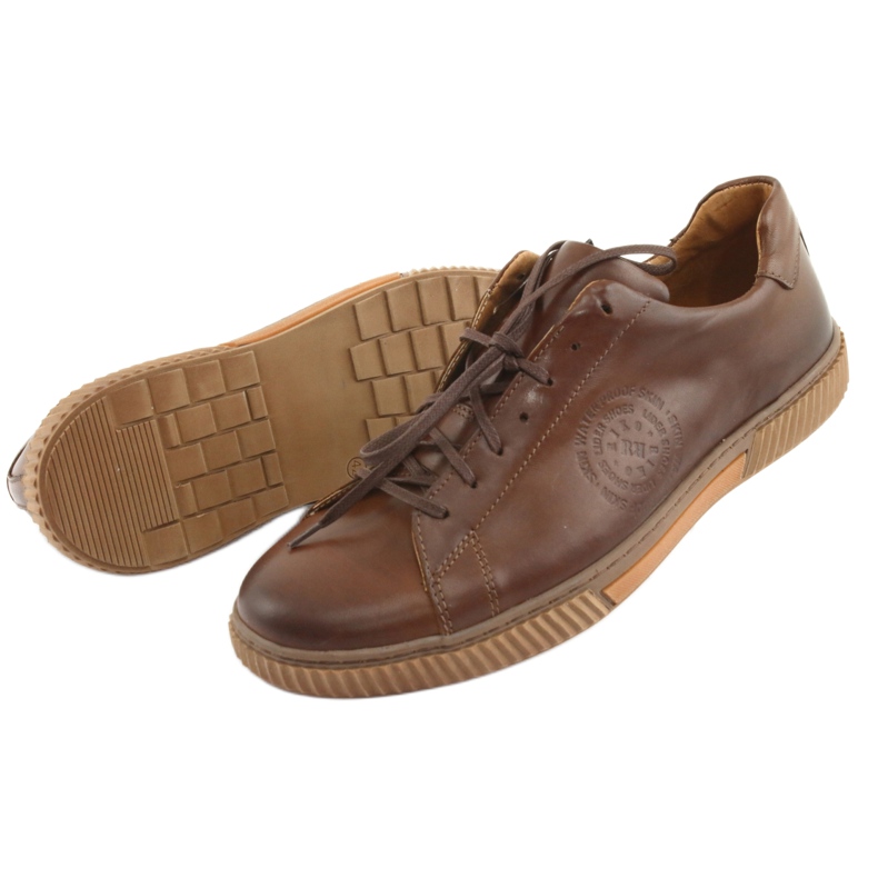 Riko Sports Leather Shoes 893 Brown marrón 4