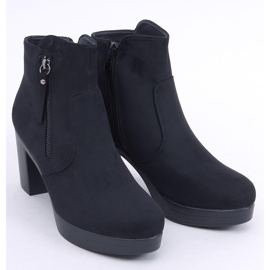 Black 8B882 Botas negras de tacón alto negro 3