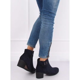 Botas de mujer azul marino 8B982 de tacón alto Azul 1
