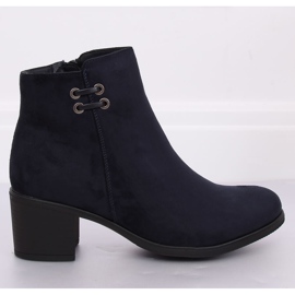 Botas de mujer azul marino 8B982 de tacón alto Azul 3